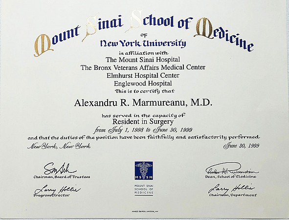 Mount Sinai School Medicine Resident